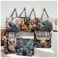 Image of Ethnic Style Tote Bag Embroidery Shoulder Bag Retro Women Handbag