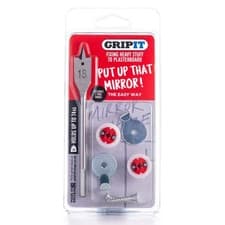 Image of GRIPIT 18mm Plasterboard Fixing - Mirror/Picture Kit (Red) Max Load 74kg