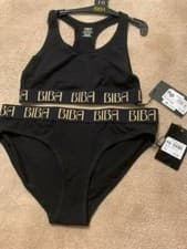 Image of BIBA BRALETTE & BRIEFS SIZE 10 SUPER SOFT BLACK