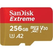 Image of SanDisk Extreme microSDXC 190MB/s UHSI U3 V30 with Adapter 256GB SDSQXAV-256G
