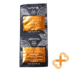 Image of APIVITA Express Beauty Face Skin Mask Orange 8ml x 2 Pcs. Radiance Brightening