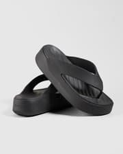 Image of CROCS GETAWAY PLATFORM FLIP BLACK SANDALS SLIDES WOMENS SHOES NEW LIGHT COMFY