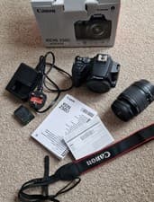 Image of Canon EOS 250D Digital SLR Camera 24.1MP Black with EF-S 18-55mm III Kit