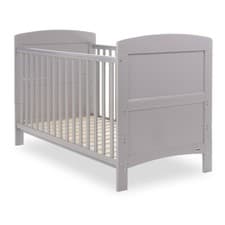 Image of Obaby Grace Cot Bed - Baby Cot Converts To Toddler Bed - From Birth - Warm Grey