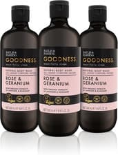 Image of Baylis & Harding Goodness Rose & Geranium Natural Body Wash, 500 Ml (Pack of 3)