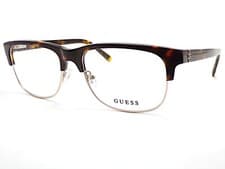 Image of Guess Glasses Frame Dark Brown Havana Gold 55mm Unisex Eyeglasses GU50081 052