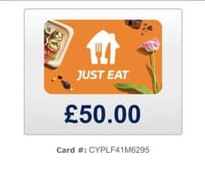 Image of Just Eat Gift Card £50. fast delivery