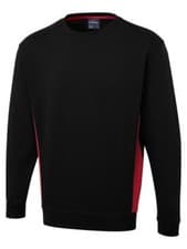 Image of Tow tone sweatshirts Uneek Unisex contrast color winter sweatshirt jumper UC217