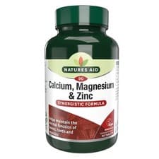 Image of Natures Aid | Calcium Magnesium + Zinc 90 Tablets | 1 x 90 tablet