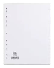 Image of Punched A4 Index Dividers White with Plain Tabs 3 x Packs of 20 Manilla Elba