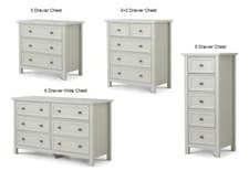 Image of Julian Bowen Maine 3 Drawer 3 + 2 Drawer 5 Drawer Tall 6 Drawer Wide Chests