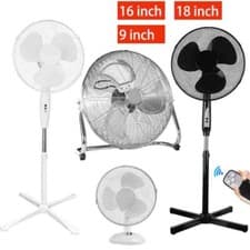 Image of Desk Pedestal Fan Oscillating 3 Speed Floor Standing Air Cooling Adjustable Home