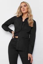 Image of Long Tall Sally Women Tall Long Sleeve Fitted Cotton Shirt