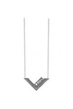 Image of Guess Black Ion-plated Steel Triometric Necklace UBN82088