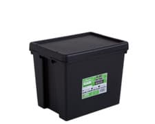 Image of Wham Bam 24 Litre Heavy Duty Recycled STORAGE Box & Black Lid stackable