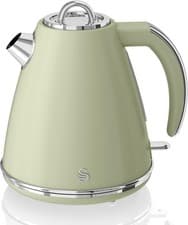 Image of Swan SK19020GN Retro Jug Kettle, Fast Boil, Easy Pour, 360 1.5 Litres, Green