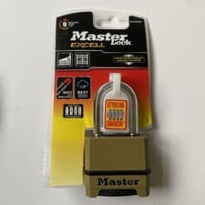 Image of Masterlock Excel 4 Digit Combination 50mm Padlock 38mm Shackle. Security Number9