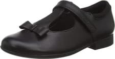 Image of BNIB Clarks Girls SCALA HOPE K Black Leather School Shoes