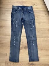 Image of Denim Jeans Dark Blue Distressed Molly Jeggings