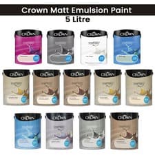 Image of Crown Breatheasy Matt Emulsion Paint 5 Litre - Various Colour