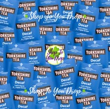 Image of 50 x YORKSHIRE TEA DECAF ENVELOPED TEA BAGS TAG STRING✨£9.85✨CHEAPEST✨BB 08/26☕✨