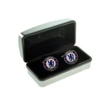 Image of Officially Branded Chelsea Football Club Cufflinks in a Chrome Box X100CFC