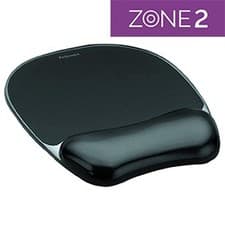 Image of Fellowes 9112101 Crystal Gel Mousepad Wrist Support Black