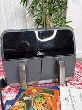 Image of Uten Dual Drawer Air Fryer 8L Oil Free Digital Display 8-in-1 SYNC Cooking 1700W
