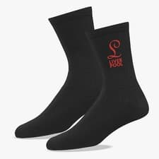 Image of Liverpool Red Crest Crew Socks Printed Unofficial Logo