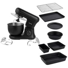 Image of Salter Kuro Stand Mixer Electric Whisk 7-Piece Stackable Bakeware Non-Stick Tray