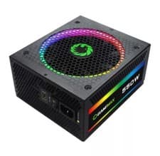 Image of 550W GameMax RGB-550 Power Supply, Fully Modular, 80PLUS Gold, Single Rail, 44A,