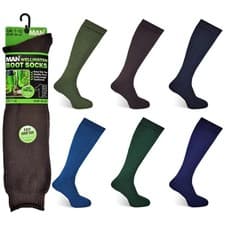 Image of Mens Wellington Boot Socks Long Length Cushioned Warm Work Outdoor 7-12