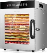 Image of Kwasyo Food Dehydrator 12 Trays, 750W Stainless Steel Digital Timer Temp Control