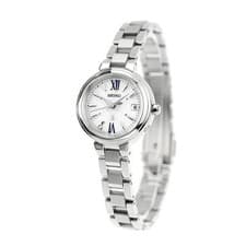 Image of SEIKO LUKIA SSVW233 Essential Collection Solar SIlver Women's Watch Ladies model