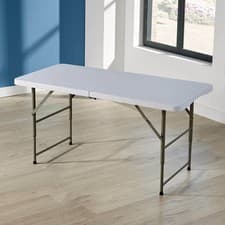 Image of 4ft Folding Table Trestle Camping Party Picnic BBQ Stall Garden Indoor Outdoor