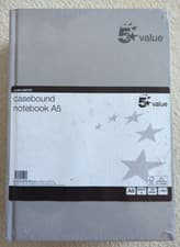 Image of 5 Star Value Casebound Notebook 70gsm Ruled 192pp A5 (Pack of 5)-New Shop Soiled