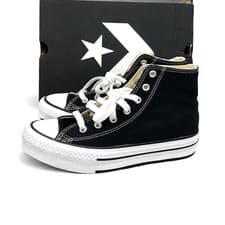Image of Converse Chuck Taylor All Star EVA Lift Platform Kids 3 Black High Top Sneaker