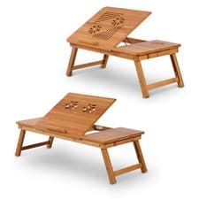 Image of Adjustable Laptop Stand Computer PC Table Bed Folding Cooling Desk Portable Tray