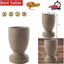 Image of Wooden Egg Cup Large 70 x 42 mm Plain Beechwood Single Holder