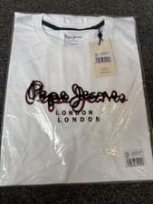 Image of Pepe Jeans London T‑Shirt – White – Size L – Brand New in Packaging