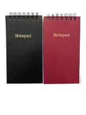 Image of 2 x A7 Wiro Notepad - Lined Paper Notebook 100 Sheets Per Pad