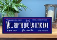 Image of Personalised Chelsea Fans Football Sign Wooden Plaque Bar Wall RFP05
