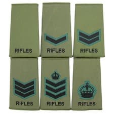 Image of THE RIFLES OLIVE RANK SLIDES BRITISH ARMY RGJ-LI-RGBW-DD