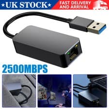 Image of 2500Mbps USB-3.0 To RJ45 2.5G Ethernet Gigabit Lan Network Adapter Converter A+