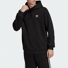 Image of Mens Adidas Loungewear Essential Hoodie FM9956 Black/White Size XS_S