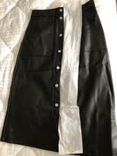 Image of OASIS Ladies Women’s Knee-Length A-Line Skirt in Imitation Leather - UK 10