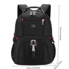 Image of Wenger Swissgear 17.1 inch Black Laptop Backpack/Notebook Bag/Rucksack Backpack