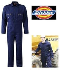 Image of MENS DICKIES REDHAWK ZIP FRONT COVERALL OVERALLS BOILERSUIT NAVY BLUE XXL
