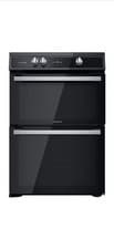 Image of New Boxed Hotpoint 60cm Double Oven Electric Induction Cooker Black HDT67I9HM2C