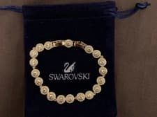 Image of Swarovski Una Angelic Gold Tennis Bracelet